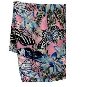 Jessica Simpson Butterfly Scarf blue & Pink Floral